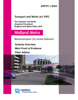 Scheme Overview Main Proof of Evidence Peter Adams APP/P1.1