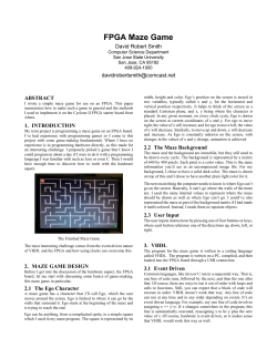FPGA Maze Game - San Jose State University