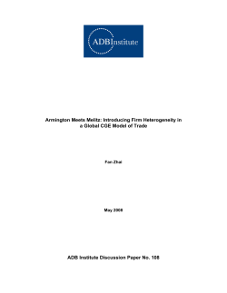 Armington Meets Melitz: Introducing Firm Heterogeneity in a Global