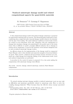Nonlocal anisotropic damage model and related computational