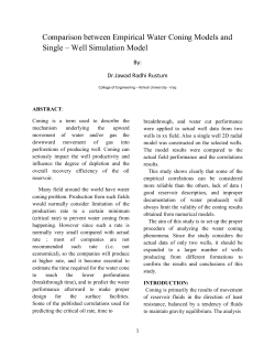 Comparison between Empirical Water Coning Models and Single