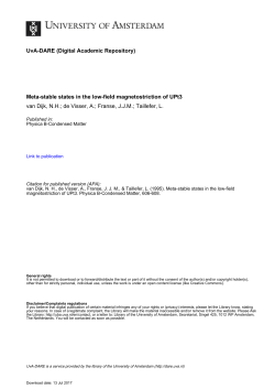 Meta-stable states in the low-field magnetostriction of UPt3 van Dijk