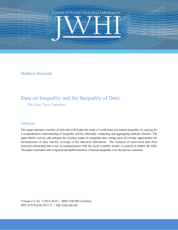 Data on Inequality and the Inequality of Data