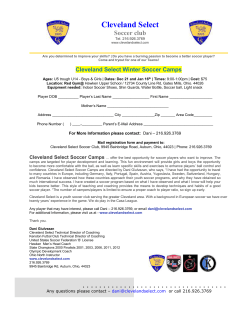 Contemporary Letter - Cleveland Select Soccer Club