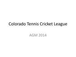 Colorado Tennis Cricket League