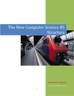 The New Computer Science BS Structure -