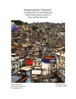 LAP - Land Titling and Urban Intervention in Lima and Rio de Janeiro