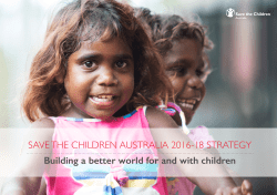 SAVE THE CHILDREN AUSTRALIA 2016