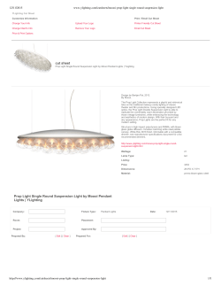 cut sheet Prop Light Single Round Suspension Light by Moooi