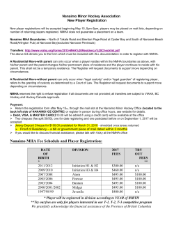 NMHA NEW Player Registration 2017