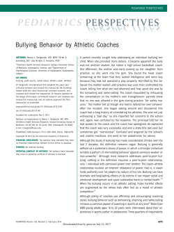Bullying Behavior by Athletic Coaches