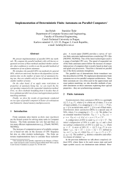 Implementation of Deterministic Finite Automata on Parallel