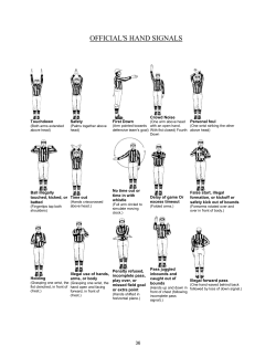 OFFICIAL`S HAND SIGNALS