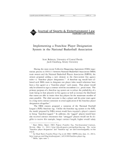 Implementing a Franchise Player Designation System