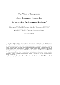 The Value of Endogenous above Exogenous