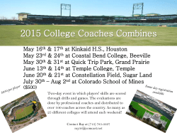 2015 College Coaches Combines - Saints Baseball Organization