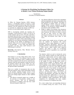 A Strategy for Prioritising Non-Response Follow