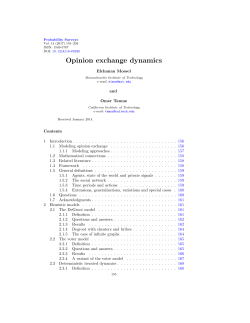 Opinion exchange dynamics