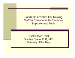 Hands-On Activities For Training Staff In Operational Performance