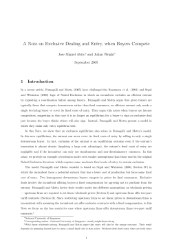 A Note on Exclusive Dealing and Entry, when Buyers Compete