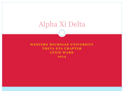 Alpha Xi Delta - Homepages at WMU