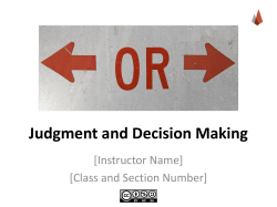 Biases in Decision Making