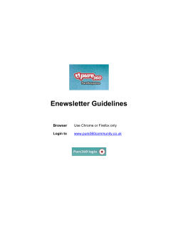 PURE 360 &ndash; Enewsletter Guidelines