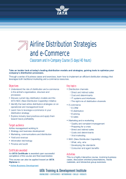 Airline Distribution Strategies and e-Commerce
