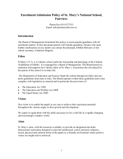 Admission Policy of St