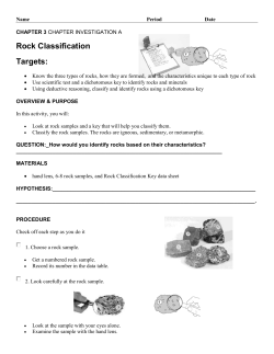 Key to Rock Classification