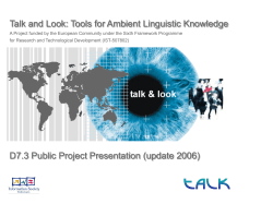 TALK project presentation