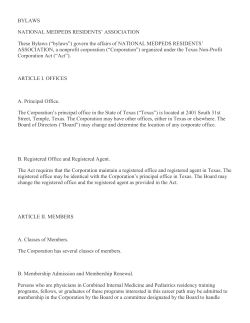 Bylaws prior to 10/2014