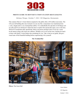 PHOTO GUIDE TO DENVER`S UNION STATION RESTAURANTS