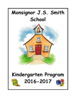 2016-2017 Kindergarten Handbook