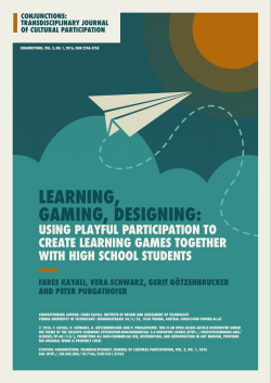 learning, gaming, designing - Conjunctions. Transdisciplinary
