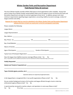 City of Winter Garden Recreation Department