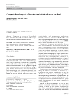 Computational aspects of the stochastic finite