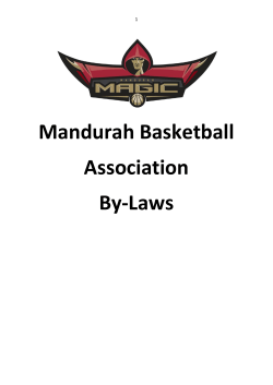 Mandurah Basketball Association By-Laws