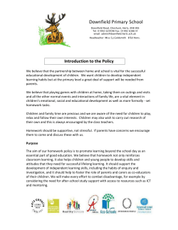 Dear Parents - Downfield School