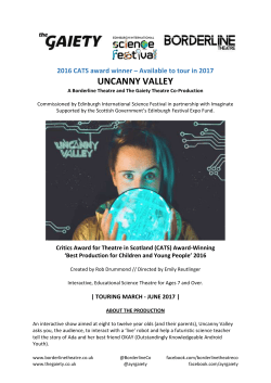 Uncanny Valley – Tour Sheet - Borderline Theatre Company