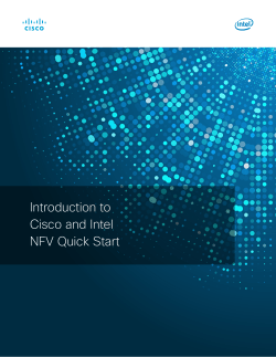 Cisco and Intel NFV Quick Start