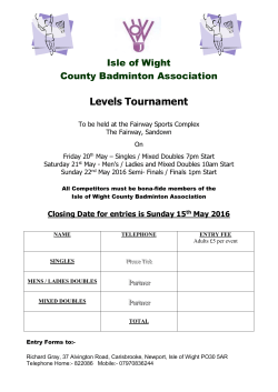Levels Entry Form 2015-16