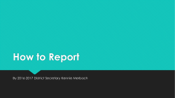 How to Report - TO Key Club News