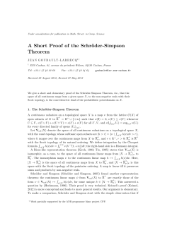 A Short Proof of the Schr&ouml;der-Simpson Theorem