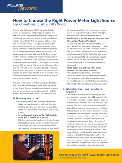 How to Choose the Right Power Meter Light Source