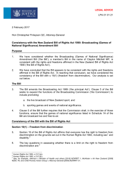 Broadcasting (Games of National Significance) Amendment Bill