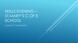 Skills evening * st.mary*sc of e school