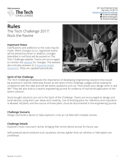 The Tech Challenge 2017: Rock the Ravine