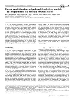 Fluorine substitutions in an antigenic peptide selectively modulate T
