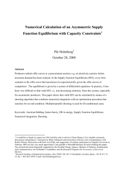 Numerical calculation of asymmetric supply function equilibrium with